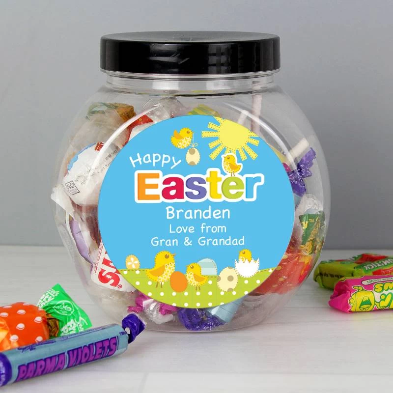 Personalised Easter Chick Sweet Jar - Image 2