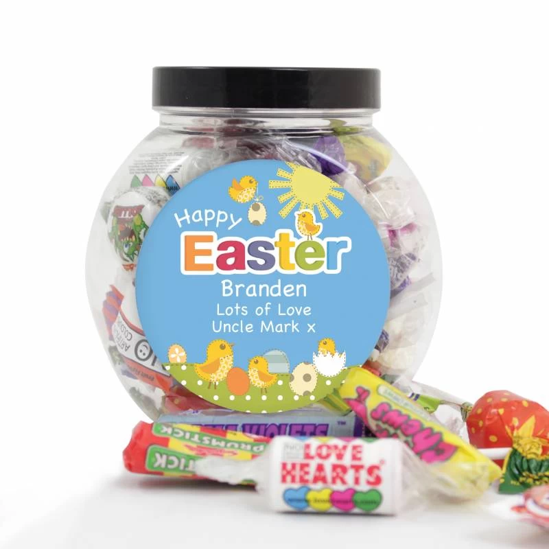 Personalised Easter Chick Sweet Jar - Image 3