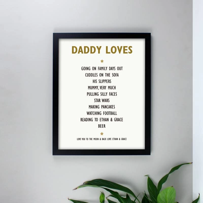 Personalised List Of Love Poster Frame - Image 3