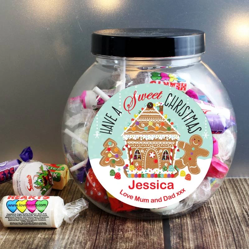 Personalised Gingerbread House Sweet Jar - Image 3