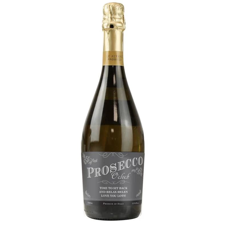 Personalised 'Prosecco O'Clock' Bottle Of Prosecco - Image 2