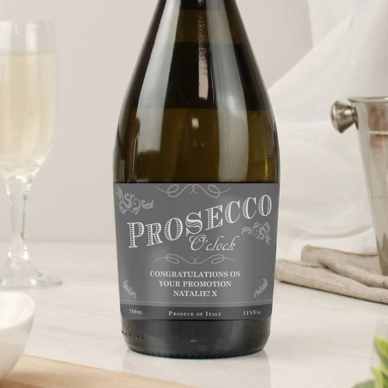 Personalised 'Prosecco O'Clock' Bottle Of Prosecco - Image 3