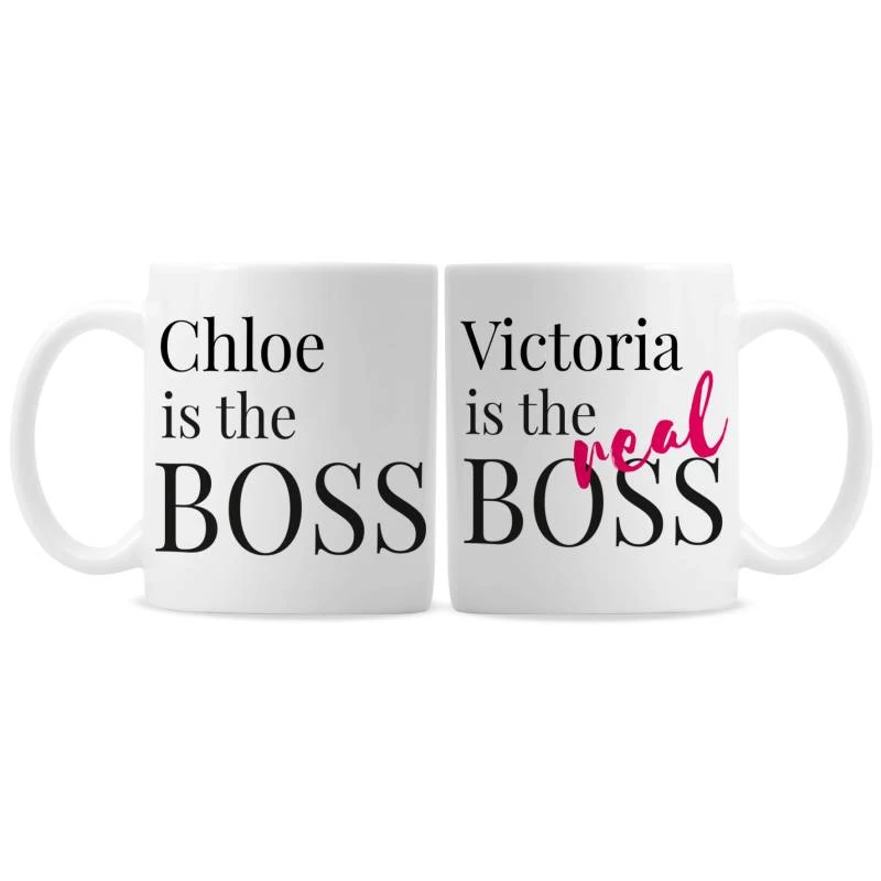 Personalised The Real Boss Mug Set - Image 2
