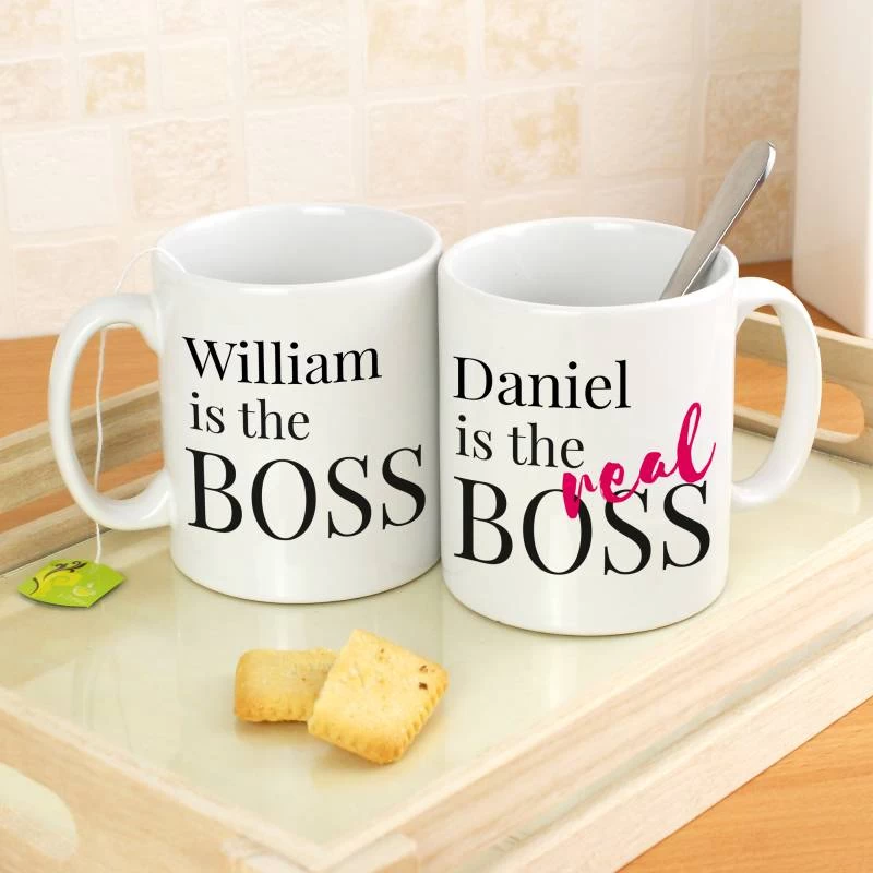 Personalised The Real Boss Mug Set - Image 3