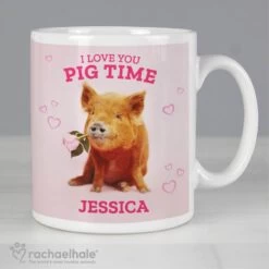 Personalised Racheal Hale 'I Love You Pig Time' Mug