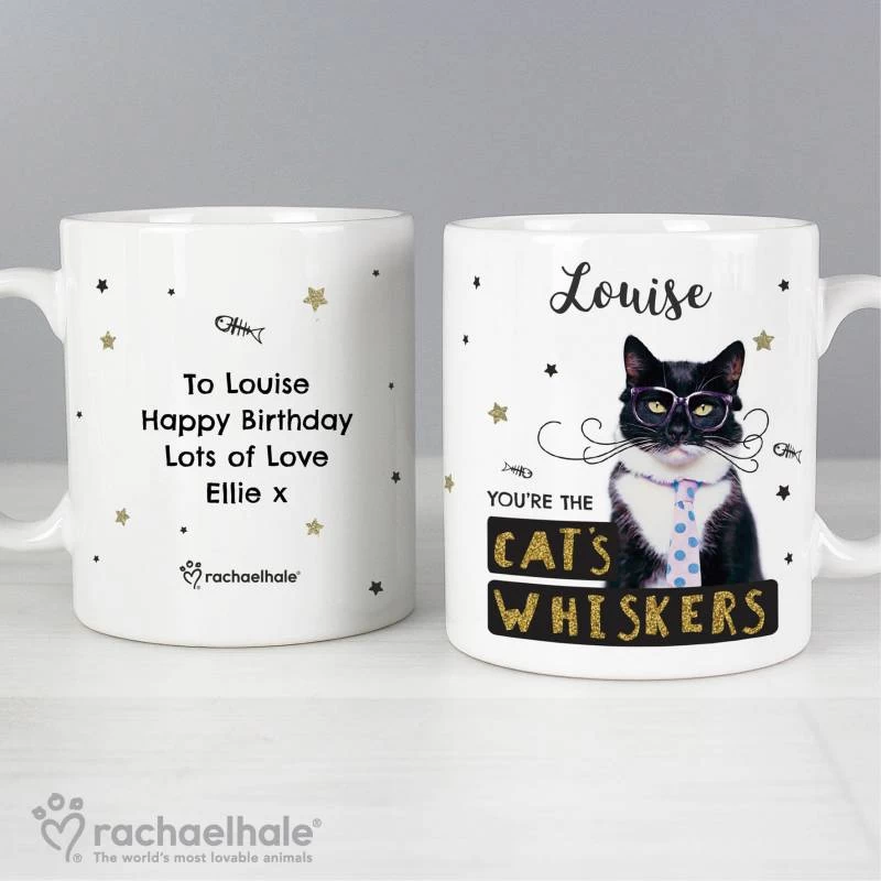 Personalised Rachael Hale 'You're The Cat's Whiskers' Mug - Image 2