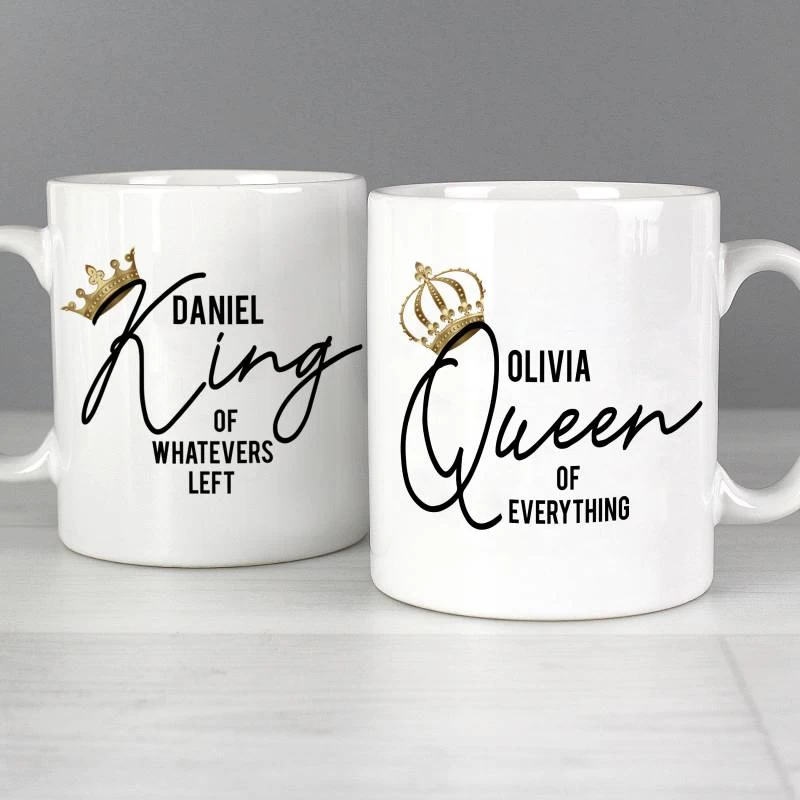 Personalised King And Queen Of Everything Mug Set - Image 2