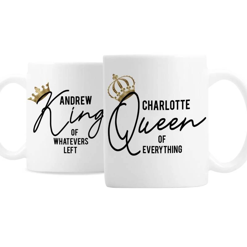 Personalised King And Queen Of Everything Mug Set - Image 3