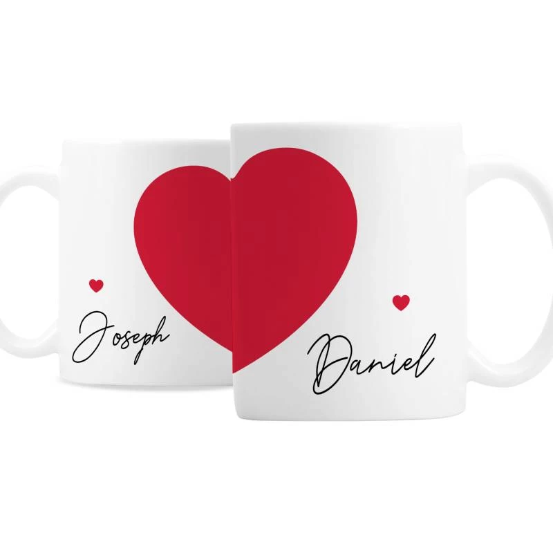 Personalised Two Hearts Mug Set - Image 2