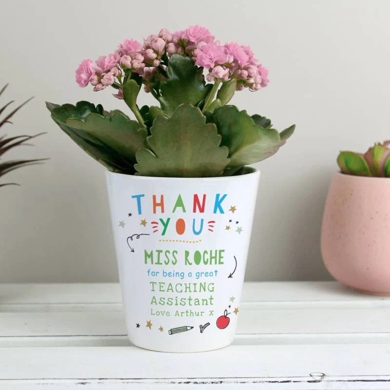 Personalised Thank You Teacher Plant Pot - Image 2