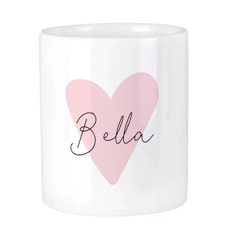 Personalised Pink Heart Ceramic Storage Pot - Image 3