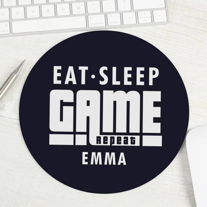 Personalised Eat Sleep Game Repeat Mouse Mat - Image 2