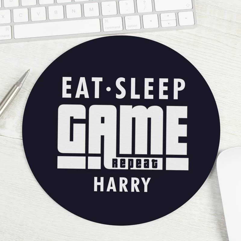 Personalised Eat Sleep Game Repeat Mouse Mat - Image 3