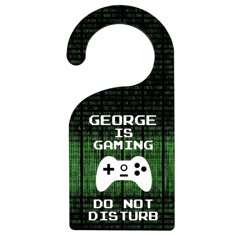 Personalised Gaming Door Hanger - Image 3