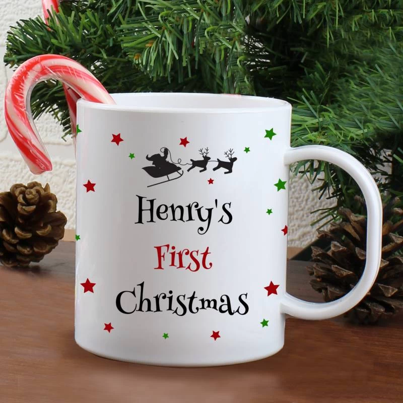 Personalised Christmas Eve Plastic Mug - Image 3