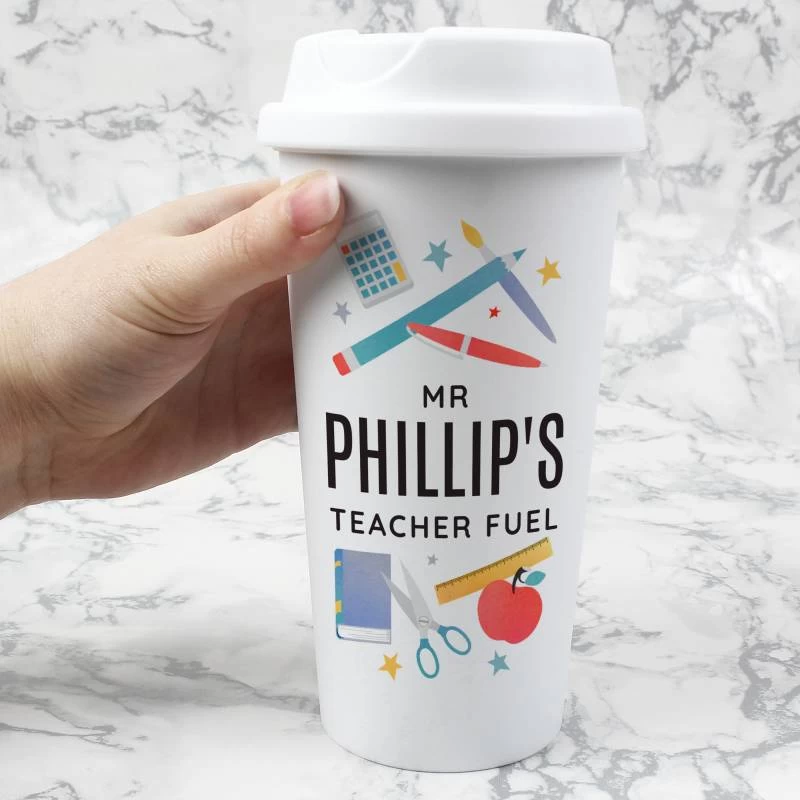 Personalised Teachers Double Walled Travel Mug - Image 2