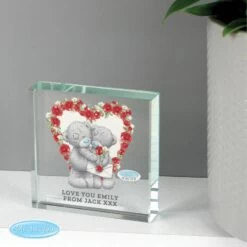 Personalised Me To You Valentine Large Crystal Token