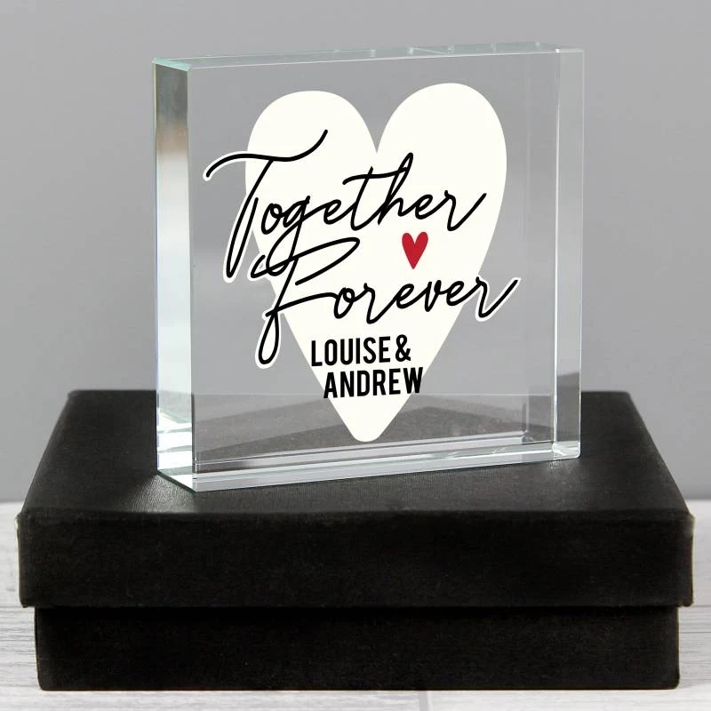 Personalised Together Forever Large Crystal Token - Image 3
