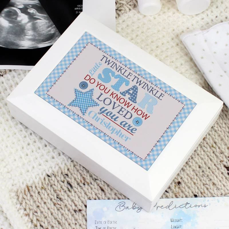 Personalised Boys White Keepsake Box - Image 3