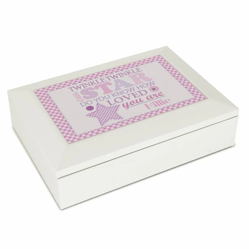 Personalised Girls White Keepsake Box - Image 3