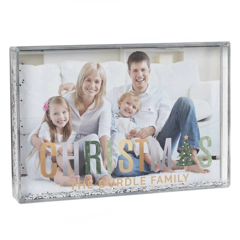 Personalised Christmas 6x4 Glitter Shaker Photo Frame - Image 2