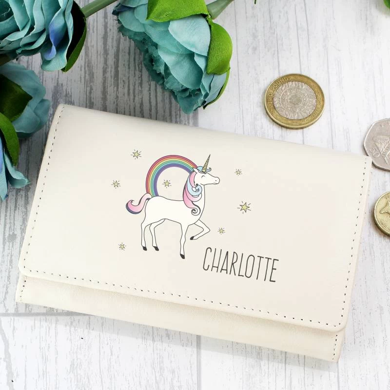 Personalised Unicorn Cream Purse - Image 2