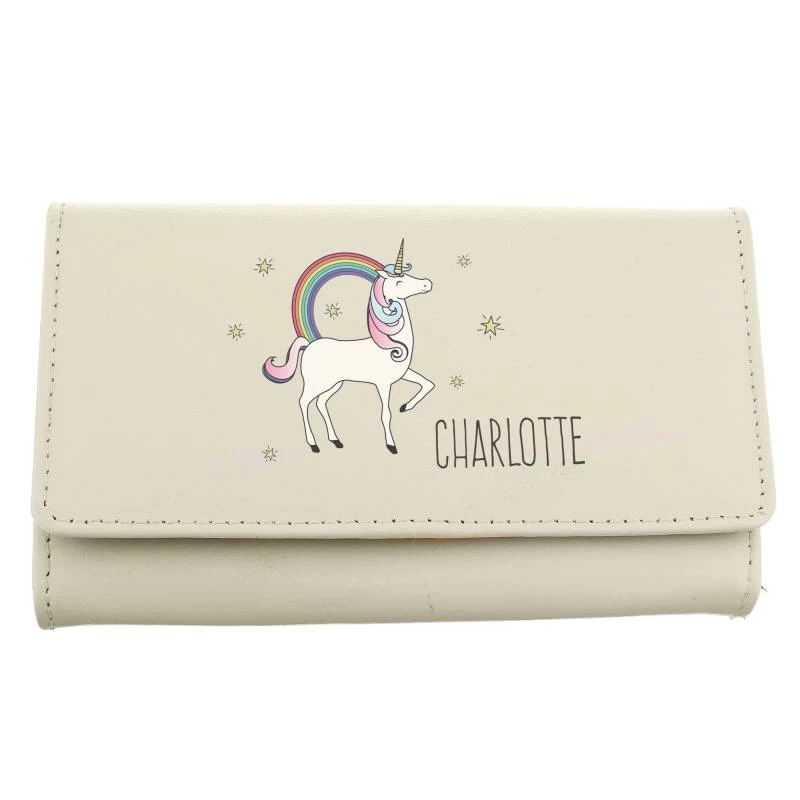Personalised Unicorn Cream Purse - Image 3