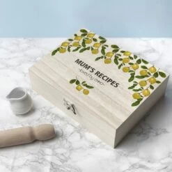 Personalised Lemon Grove Recipe Box