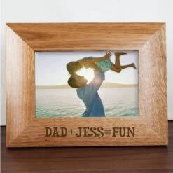 Personalised Fun With Dad Engraved Photo Frame