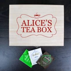 Personalised Tea Box With Name