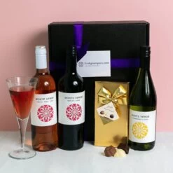 Trio Of Chilean Wine With Belgian Chocolates