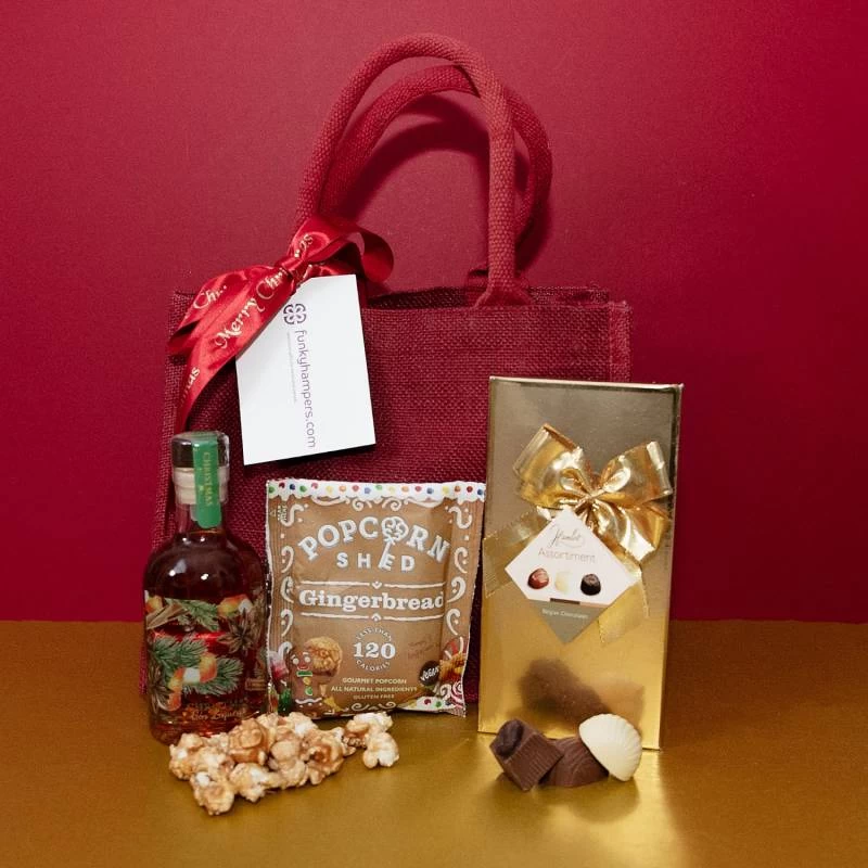 Christmas Gin And Treats Gift Bag